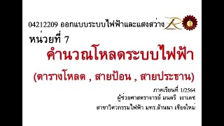 04212209 สัปดาห์ที่ 14 สายป้อน สายประธาน