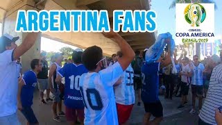 ARGENTINA FANS are going wild in Brazil | SEMI FINAL COPA AMERICA 2019