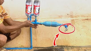 I turn PVC pipe into a water pump at home free no need electricity power