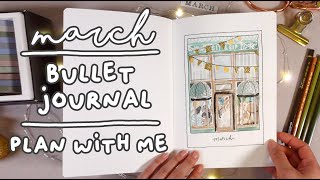 March 2022 | Bullet Journal Setup - Plan With Me | Theme: Café