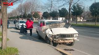 Otomobil sürücüsü el frenini çekmeyi unutunca olanlar oldu