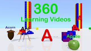 Letter A - 360 3D Animated VR Kids Video