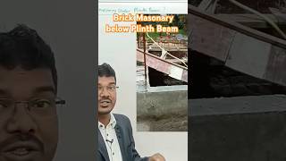 Brick Masonary below Plinth Beam | #shorts #shortvideo #shortviral #shortsyoutube