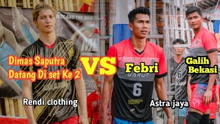 Dimas Saputra Baru Datang Di set ke 2 vs Febri Maulana.Galih PDAM bekasi!!