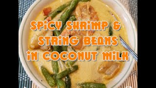 Spicy Shrimp with Green Beans in Coconut Milk || Jeansy Veral