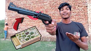 ये बंदूक माचिस की तिल्ली से चलती है - Diwali New Best Cracker Gun 🤩 l diwali special toy gun l