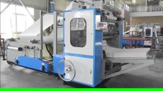 automatic facial tissue paper folding and cutting machine