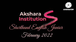 Shorthand English Junior February 2022