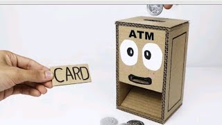 how to make mini ATM machine from cardboard