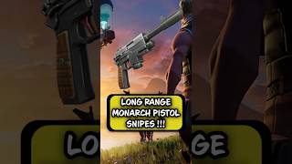 Long range Snipes with the Monarch Pistol in Fortnite 😍 #fortnite