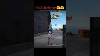 1vs3 challenge in free fire shorts video #freefireshortsvideo #viralshortsvideo #Shorts #freefire