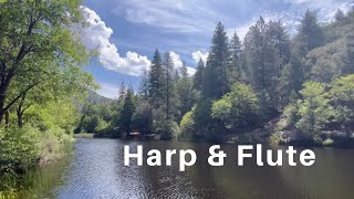 10 hours of relaxing harp and flute music for healing stress and anxiety, work, focus, meditation