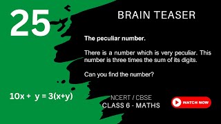 Algebra |  NCERT Maths Class 6 | #25 [Brain Teaser]