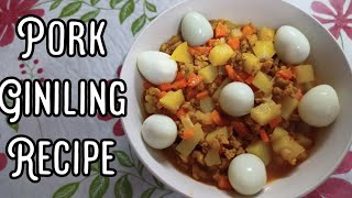 PORK GINILING RECIPE