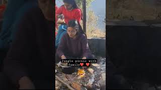 Jungle trekking Camping cooking with family ❤️ #uttrakhand #youtubeshorts #shorts#short