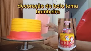 Decorando bolo tema bombeiro 🚒