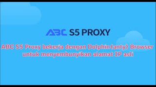 ABC S5 Proxy bekerja dengan Dolphin{anty} Browser untuk menyembunyikan alamat IP asli #dolphin