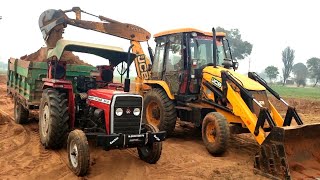 JCB 3dx Xpert loading Field Mud |John Deere Water Tank | Eicher 380 Tractor |Massey 241&1035 Tractor