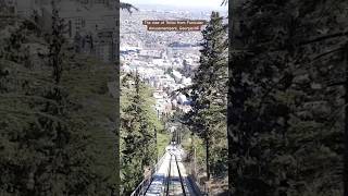 The view of Tbilisi from Funicular in Mtatsminda Park Tbilisi, Georgia!