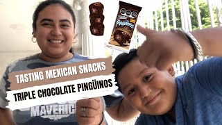 Tasting Mexican Snacks: New TRIPLE CHOCOLATE Pingüinos!