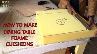 how to sew dining room chair cushions//how to make a chair cushion with foam