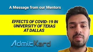 Coronavirus Impact: Story of International Students in the USA | University of Texas at Dallas