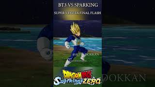 SUPER VEGETA FINAL FLASH - BT3 VS SPARKING ZERO #dragonball #dbz #dbs #vegeta #sparkingzero #shorts