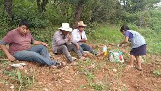 En mi rancho así les llevamos de comer a nuestros trabajadores en el campo (limpiando milpa 🌽)