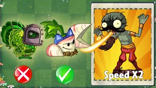 Pvz 2 Gameplay - 99 Plant Level 1 Vs Firebreather Zombie Level 10 - Who's Best Plant ？