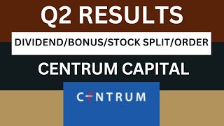 Centrum capital Q2 Results 2025 | centrum capital Results Today | centrum capital Share Latest News