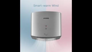 AIKE AK2630S Compact Automatic High Speed Hand Dryer Commercial and Household,ABS Cover 1400