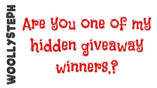 Are you a winner of my hidden giveaway?