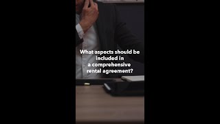 The aspects of a comprehensive rental agreement #shorts