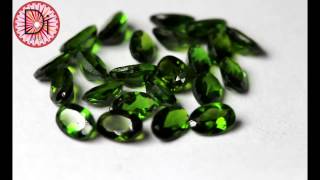 100% NATURAL CHROME DIOPSIDE FACETED CUT OVAL CALIBRATED SIZE