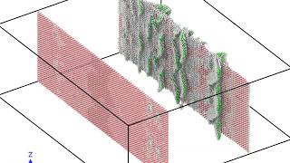 Collision cascade (irradiation) of Sigma 11 grain boundary with 110 tilt axis