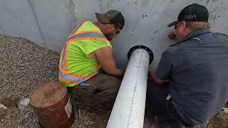 Backfilling Around the Liquid Manure Tank August  23, 2024