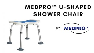 MEDPRO™ U-Shaped Toilet Shower Chair with Suction Base & Adjustable Height