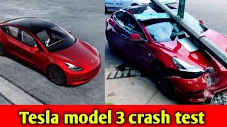 Tesla Model 3 car Crash test #Shorts