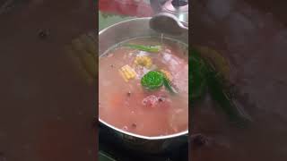 cooking red peas soup with yam Irish corn and chicken foot with pig tail