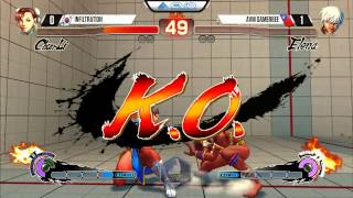 Infiltration (Evil Ryu, Chun-Li) vs Gamerbee (Elena) - EVO 2015 USF4 - 720p/60fps