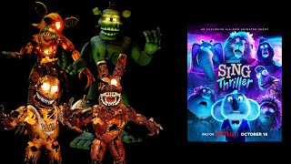 Dreadbear Jack O Bonnie Jack O Chica & Grim Foxy Reacts To Sing: Thriller Official Trailer