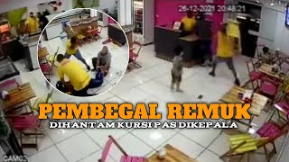 PEMBEGAL REMUK DIHANTAM KURSI !! Pelaku tak sadar diserang dari belakang oleh karyawan toko