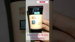 Maybelline fit me matte Poreless foundation shade 220 review#review#shorts#share#like#comment