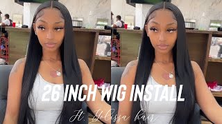 FLAWLESS 26" INCH STRAIGHT WIG INSTALL + REVIEW | FT. YOLISSA HAIR