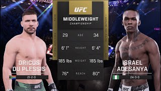 UFC 305: Du Plessis vs Adesanya (UFC 5 Simulation)