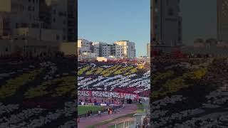 تيفو رائع من جماهير الوداد البيضاوي إبداعات الجماهير الودادية الوداد البيضاوي ضد إتحاد توارݣة