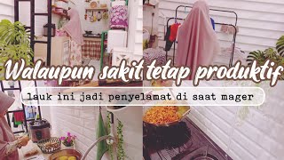 Ibu rumah tangga harus tetap produktif walaupun sakit || bikin lauk favorit jaman ngekos