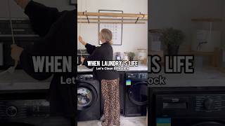 *part 1* laundry room deep clean & restock #shorts #cleaning #restock #laundry