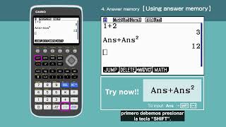CASIO Calculadora Gráfica-Operaciones Básicas 4. Memoria de respuesta