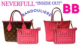 LOUIS VUITTON NEVERFULL BANDOULIERE INSIDE OUT BB ROSE PONDICHERY MONOGRAM/EARLY ACCESS#lvneverfull